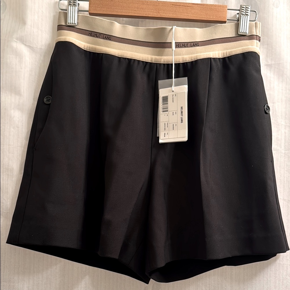 NWT Helmut Lang logo shorts sz 4
